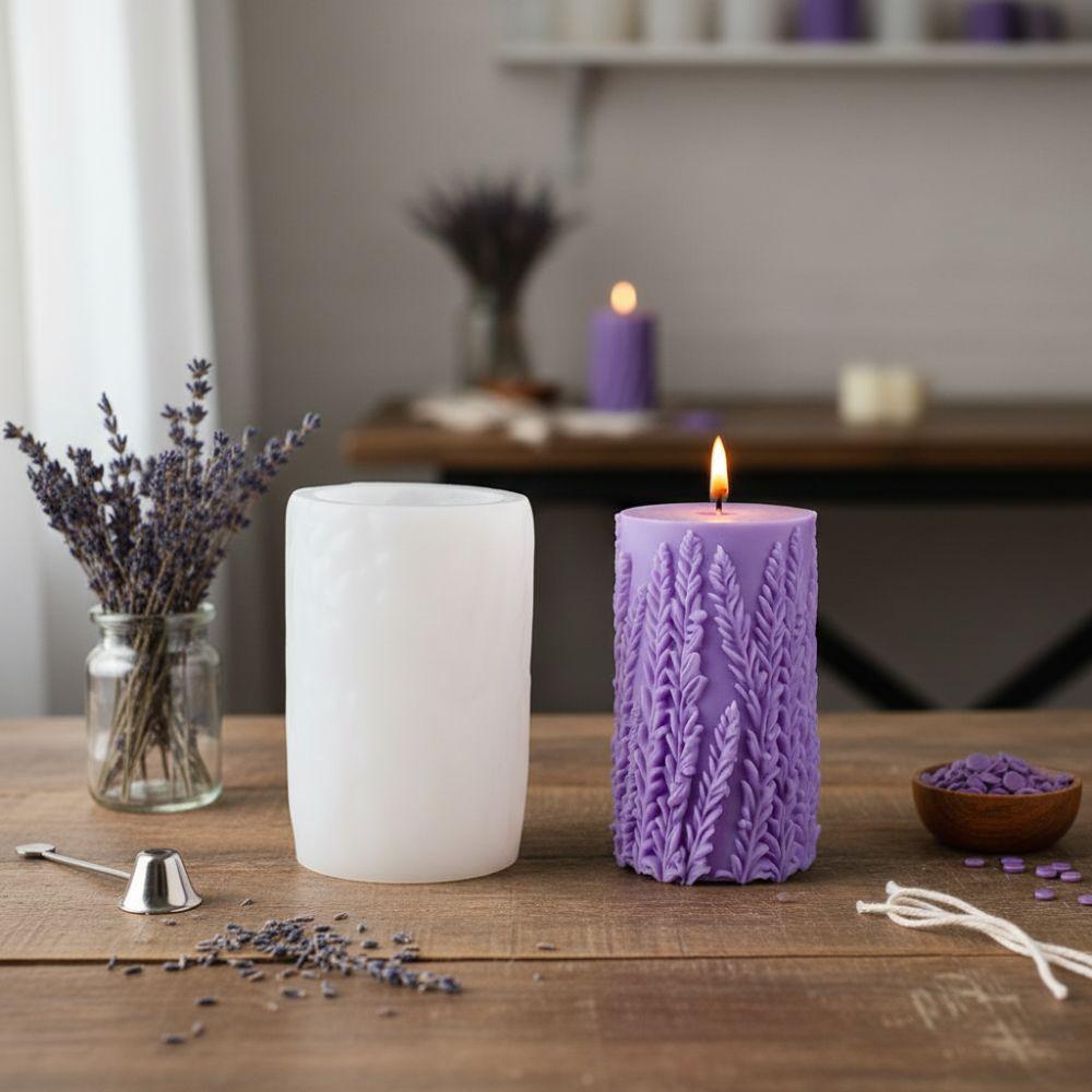 Non-Stick Candle Silicone Mold Flexible DIY Resin Crafts Floral Mold Blossoming Flower 3D Carved Pattern Epoxy Resin Mold