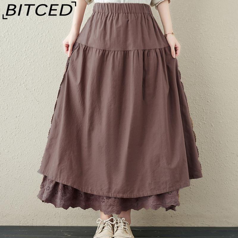 BITCED Damenmode Lässig Sommer Frühling Rock