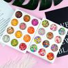 12 Löcher Slime Weichkeramik Obstscheiben Perlen Pailletten Streusel Füllstoff Kinderspielzeug Knetmasse DIY Zubehör Nagelkunst Tipps