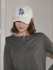 Olinkeompeulliteu [Unisex] Alcp Applique Washed Ball Cap (Cream)