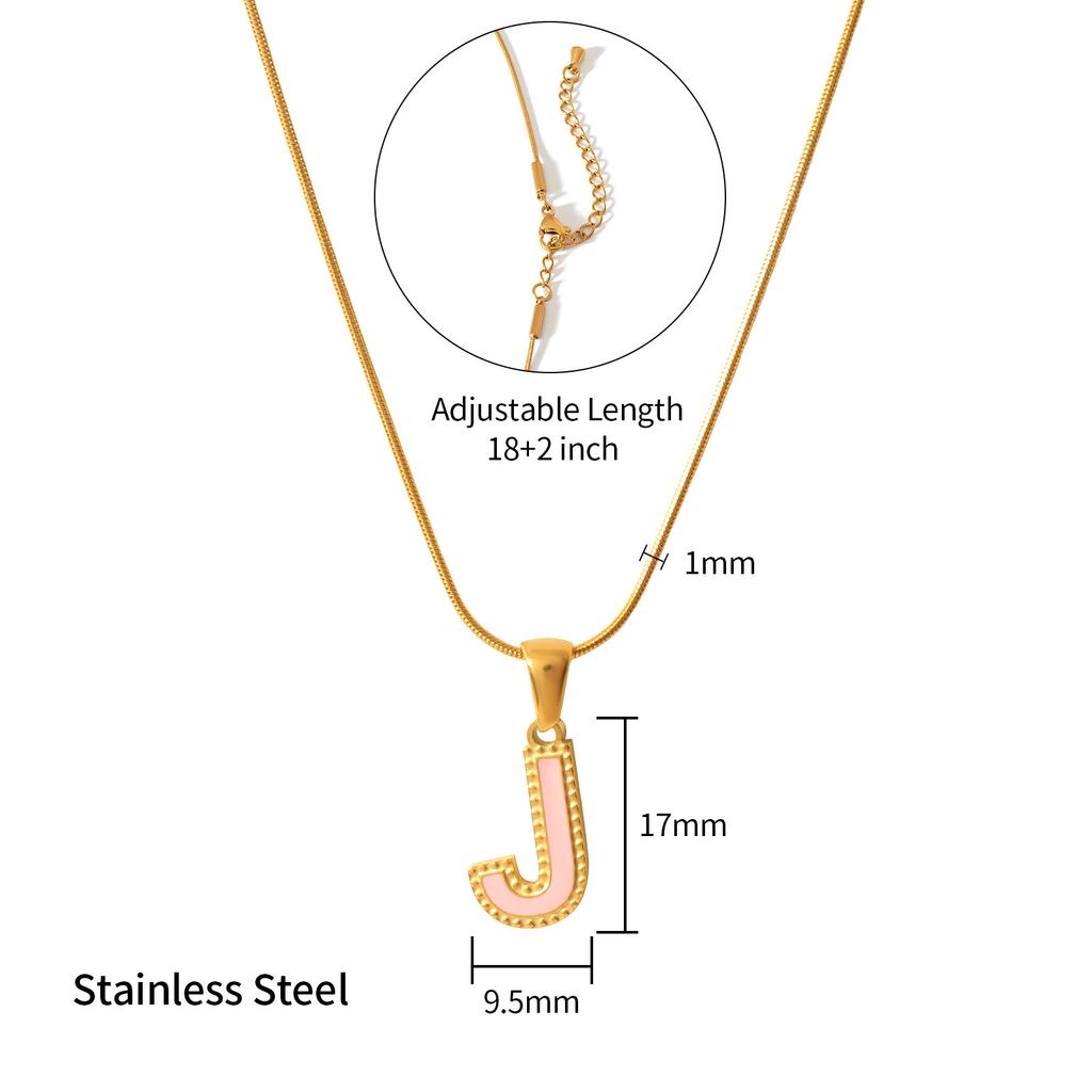 Neue Runde Schlangen-Halskette Englische Buchstaben-Halskette Tropföl-Anhänger Modisches Design Schmuck