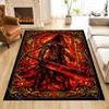 Gothic Red Warrior with Sword Print Carpet Rug for Living Room Bedroom Sofa Doormat Home Decor Non-slip Floor Mat