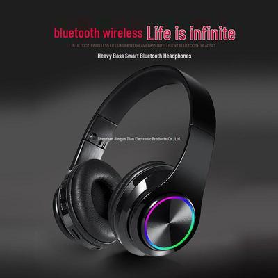 Cuffie Bluetooth Wireless Pieghevoli Luminose B39 con Slot per Scheda (Modello 2024)