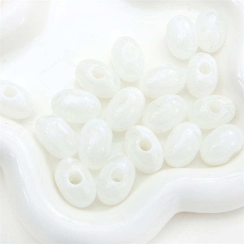 Two-Tone Acrylic Oval Bead for DIY Ancient Style Bracelets and Necklaces