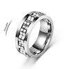 Hot Selling New Casual Stainless Steel Niche Decompression And Anti-anxiety Gear Rotating Ring Wholesale Dropshipping Size 6-13