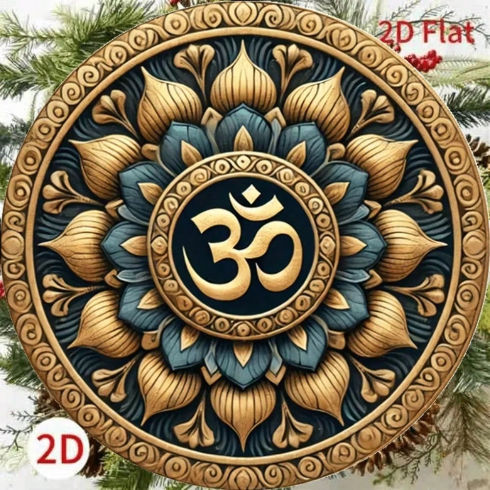 2D Retro Round Wall Art For Bedroom Living Room Bar Decor