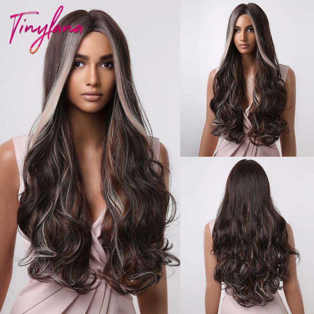 Lang Golvend Bordeaux Donkerrood Synthetisch Haar Pruiken met Pluizige Pony voor Vrouwen Wijnrood Body Wave Halloween Cosplay Natuurlijke pruik