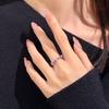 Natural Garnet Row Ring S925 Sterling Silver Ring Niche High-end Crystal Stone Open Ring Fashion Gift
