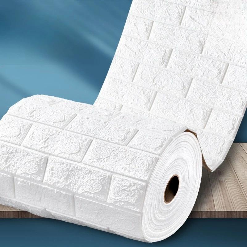 

3D Самоклеящиеся обои Наклейки Пена Белый Кирпич Наклейки на Стену Домашний Декор Обои для Стен Сними и Приклей 1/3/5/10М 3Mx50cm