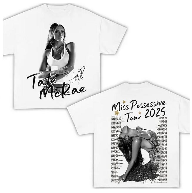 

Tate Mcrae Miss Possessive 2025 World Tour Tee, Tate Mcrae Tour Merch L