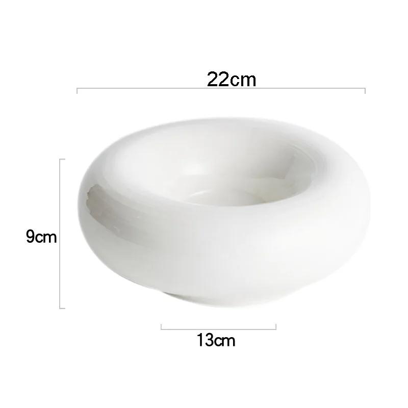 Creative White Ceramic Tableware Salad Dessert Bowl Snack Plate Household Table Decoration Cake Plate Kitchen Utensils Porcelain