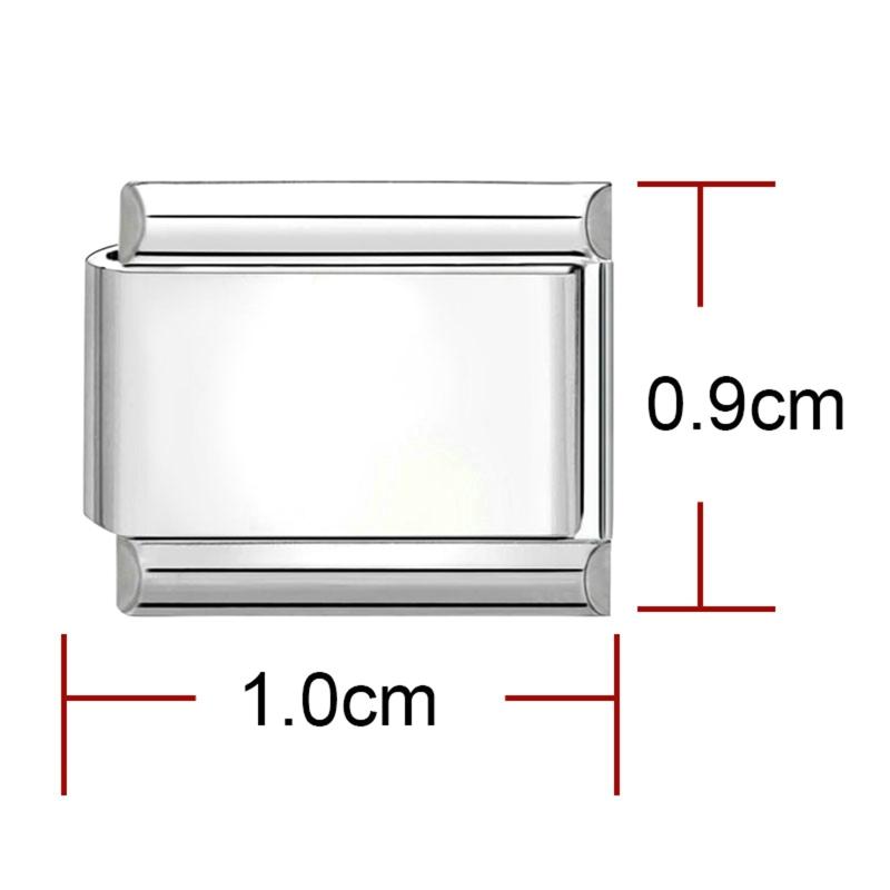 

Laser Engraving Customization Name Pattern Number Italian Charm Link Fit 9MM Stainless Steel Bracelet DIY Bead Making Hand Chain