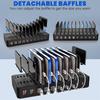 Intelligent European Plug Desktop Chargers with 10 Ports 5 USB 5 Type C ABS Material for Organized Multi Device Charging