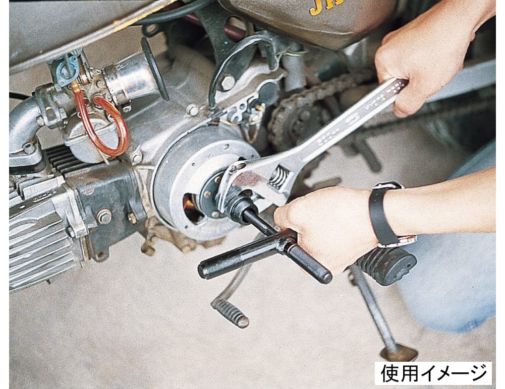 KITACO Flywheel Puller Cross Shape for Normal Flywheel Removal Compatible with 6 Screw Sizes 674-0500140
