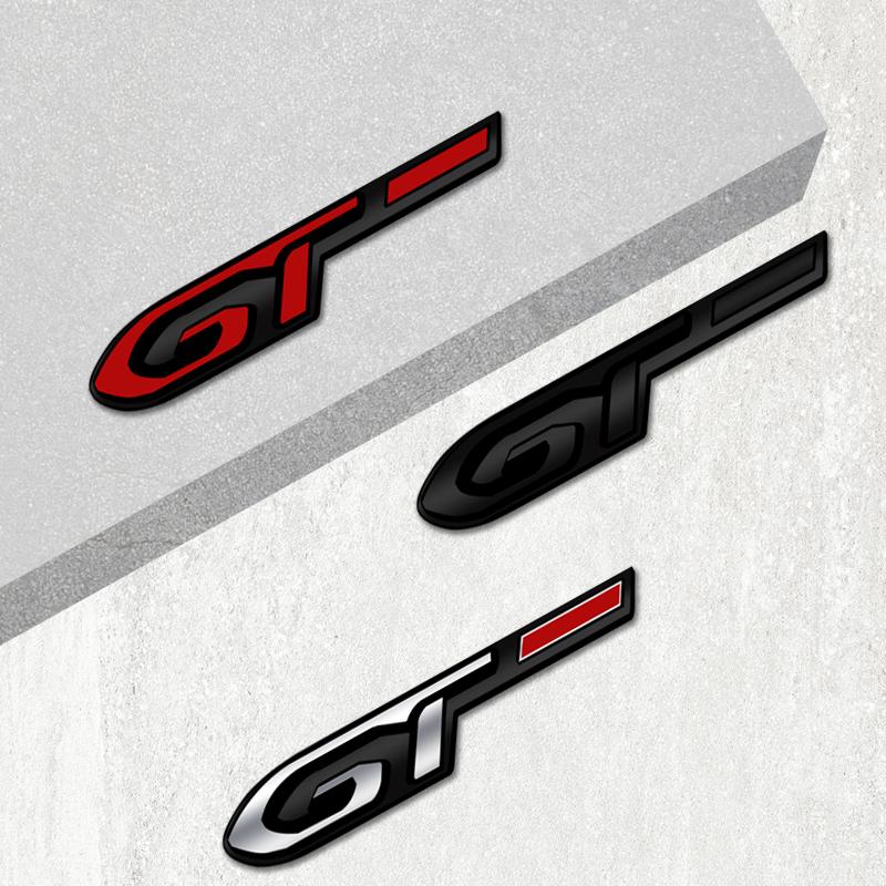 Car Sticker GT Head Front Grille Badge Metal Decal Emblem For Hyundai Sorento Sportage Rio Ceed Peugeot 208 Volvo Accessories