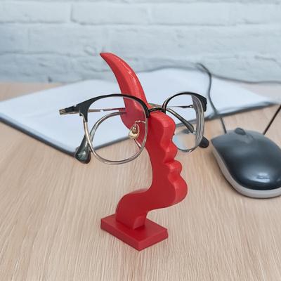 Yousheng Minimalistischer Gesichts-Brillenhalter Desktop Menschliches Seitenprofil Brillenständer Dekorativer Brillenständer für Zuhause Büro Schreibtisch Schlafzimmer Kommode