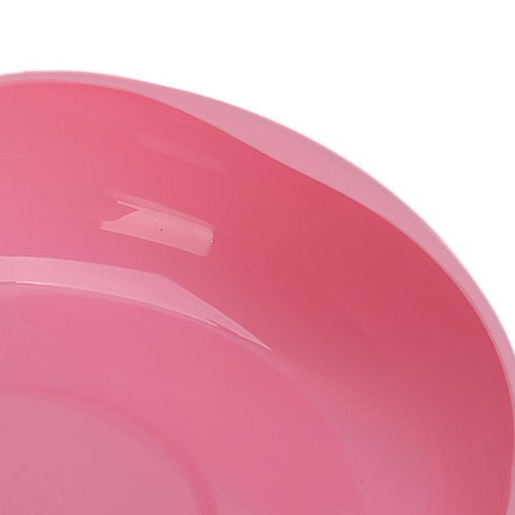 Elderly Care Spill Proof Plate with Suction Cup Base Disabled Non Slip Tableware Pink