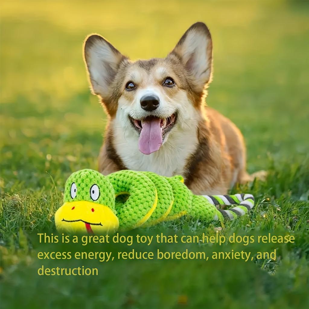 Langlebige quietschende Knoten-Kauspielzeuge für Hunde zum Zähneschleifen, lustige Tierdesigns inklusive Enten Frösche Kühe Schlangen, geeignet für Welpen