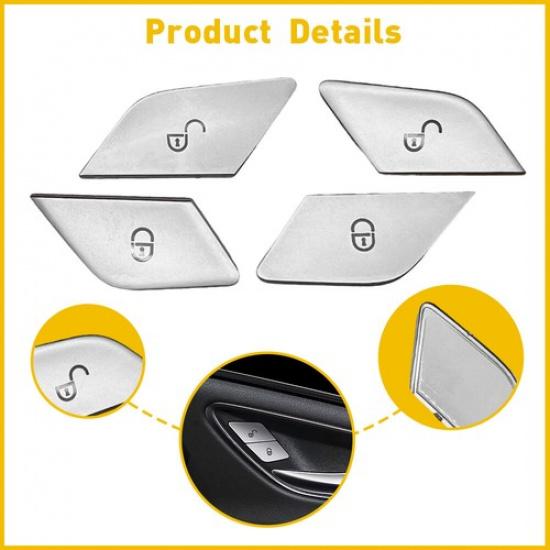 4 st Dörrlås Strömbrytare Knapp Cover Trim För Mercedes Benz W205 W213 W222 X253