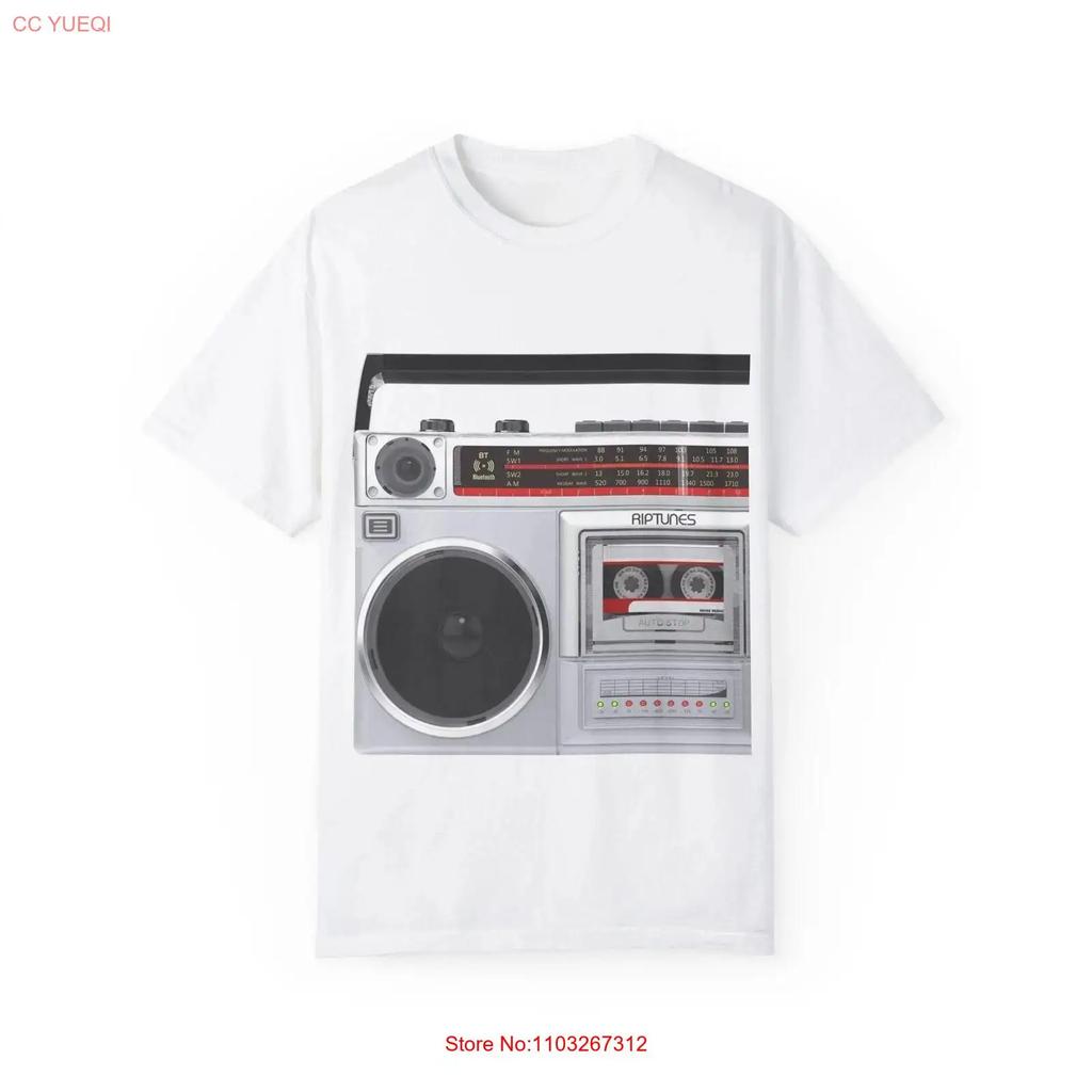 Retro Boombox T Shirt Vintage Slightly Stretched Casual Top For Everyday Wear Breathable Fashion Unisex Soft Homme