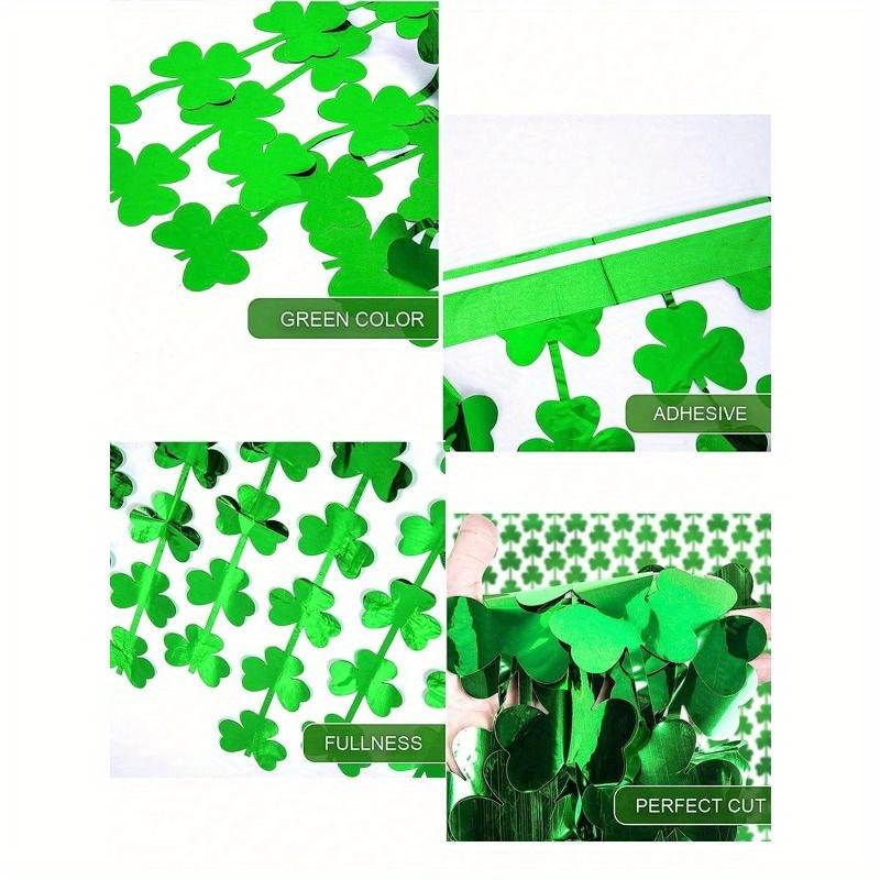 Clover Garland Backdrop Decorations, Suitable for St. Patrick's Day Party Background Wall