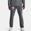 Under Armour Rival Terry Color Block Logo Breathable Knit Sweatpants Men Bottoms Grey 1361644-012
