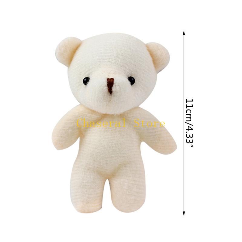 E7Ce 5Pcs Christmas Tiny Bear Plush Toy Backpack Pendant Mini Bear Keyring Handbag Decoration Accessories Kids Birthday Gift
