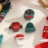 Bang Claw Clamp Mini Christmas Clip Santa Claus Xmas Tree Sweater Wreath Hair Non Slip Accessories Acrylic Side Clamp Women Girls Clip