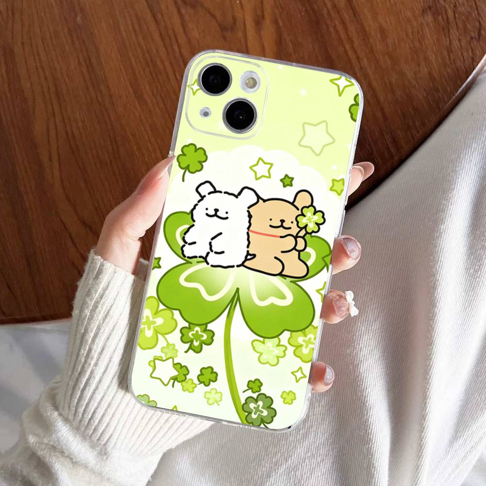 Maltese Cute Line Puppy Dog For IPhone 17 16 15 14 13 12 11 Pro Max Plus Transparent Soft TPU Phone Cover
