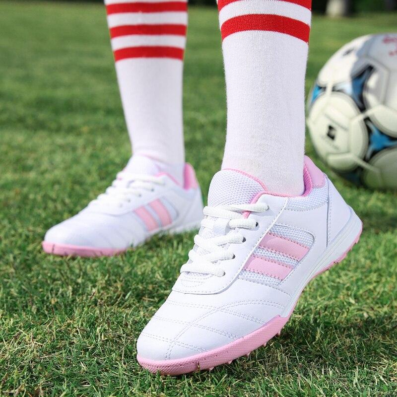Nuove Scarpe da Calcio per Bambini Traspiranti Scarpe da Calcio da Ragazza con Lacci Scarpe da Calcio da Uomo per Erba Sintetica Scarpe da Allenamento Antiscivolo