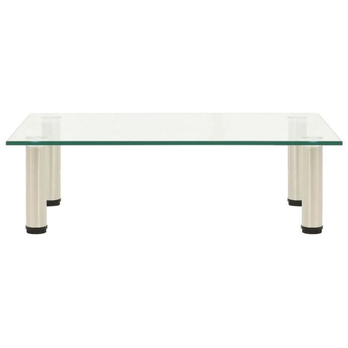 Meuble TV - VIDAXL - 322763 - Verre Trempé - 60x35x17 cm - Design Contemporain