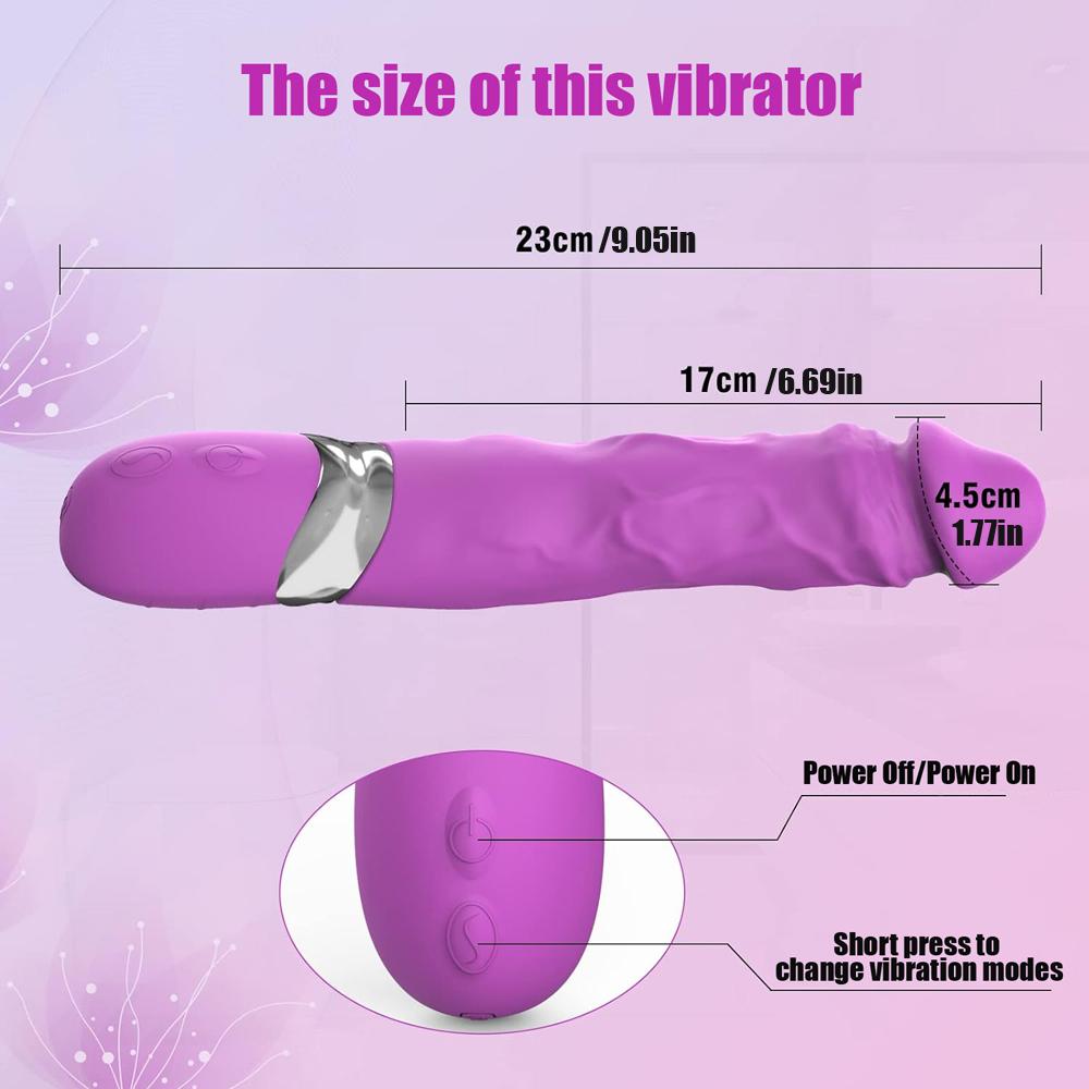 Realistic Dildo Rechargeable Clit Vibrator G-Spot Massager Sex Toys for Women Masturbator