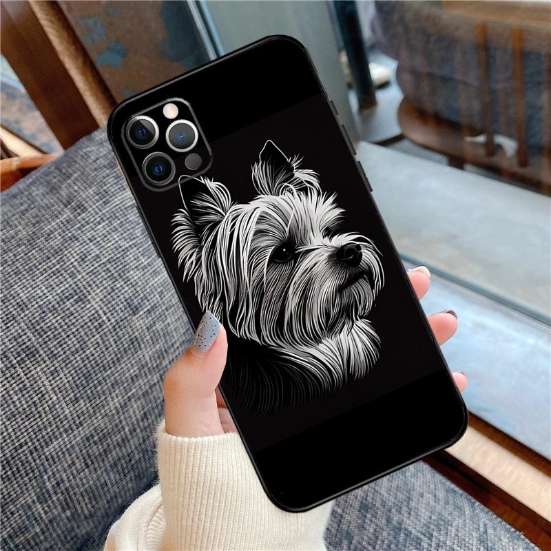 Yorkshire Terrier Hund Handyhülle Für iPhone 16 15 14 13 12 11 Pro Max 12 13 mini XR 15 16 Plus 16e Hülle Schale