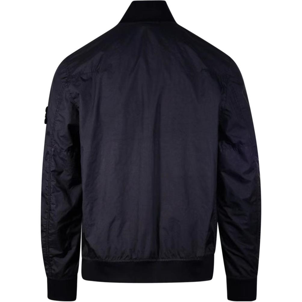 STONE ISLAND Crinkle Reps Bomber Jacket Navy Blue Men Outerwear 801541223-V0020