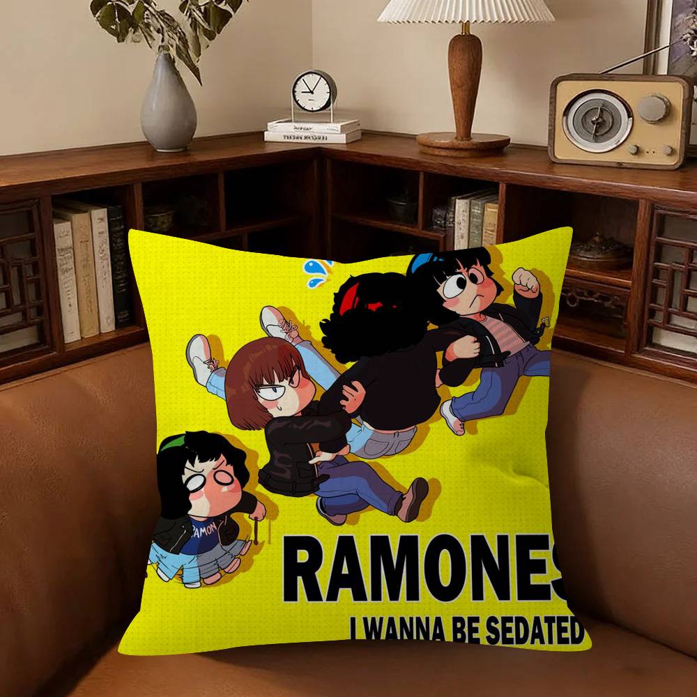 Band Punk R-Ramones Anime Cushion Cover 30X50 Polyester Sofa Cushions Decorative Throw Pillows Home Decoration Pillowcover