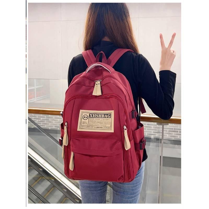 Stylish Nylon School Backpack For High School And College Students With Lightweight Design