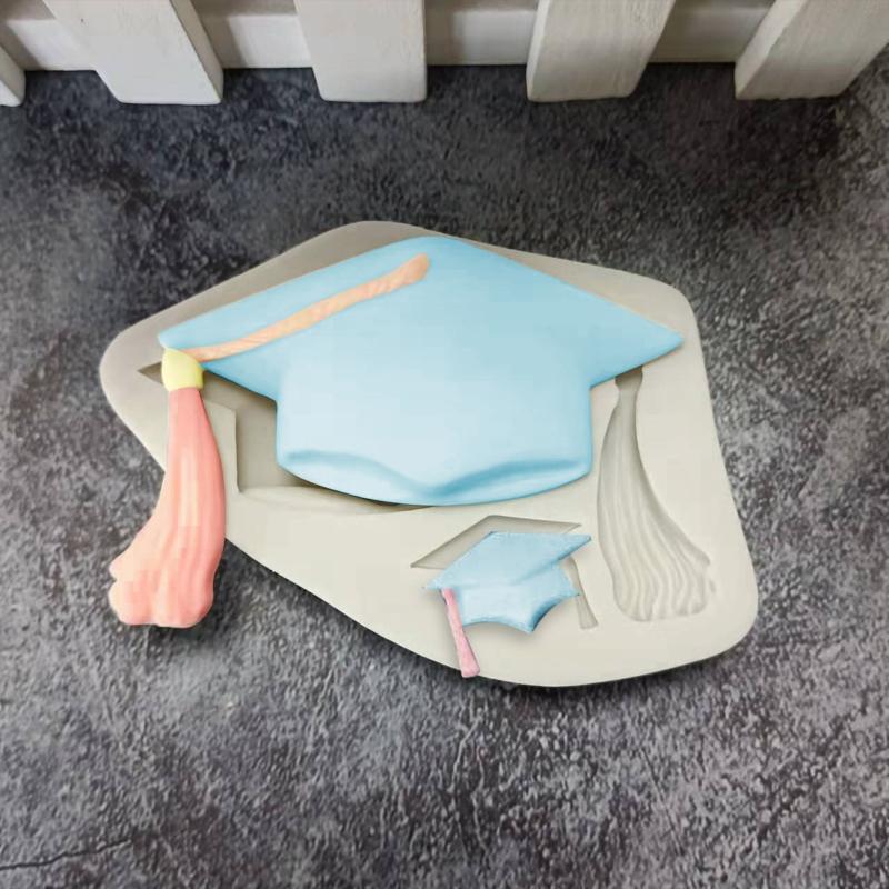 DIY Graduation Themed Silicone Mold Cupcake Topper Fondant Party Cake Decorating Gadgets Candy Chocolate Gumpaste Moulds