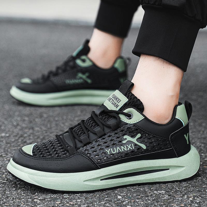 

Comfortable new fashionable summer Forrest Gump shoes breathable versatile lace-up hollow thick-soled low-top 2025 casual shoes men s shoes 44