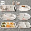 Autumn Grass Melamine Compartment Plate - Durable Dining Tableware for Restaurants, Schools, and Canteens