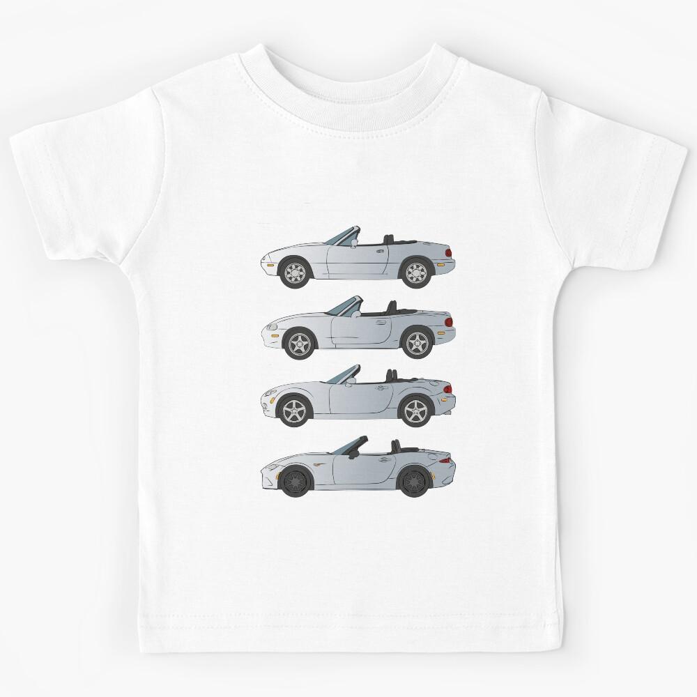 Miata Generations Silver Dark Kids T-Shirt 100