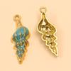 Ocean-Themed Stainless Steel Seashell Conch Pendant Jewelry Accessories