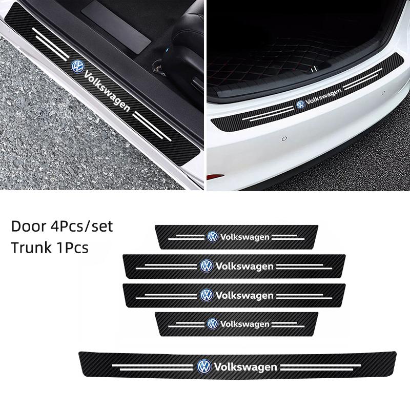 2026 Hot For Volkswagen VW Car Door Sill Protector Sticker Threshold Non-slip Pad Mat For VW GTI Rline Polo Golf 6 7 Passat CC T