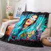 1Pc Karol G Print Flannel Blanket, High Quality Comfortable for All Seasons, Home Decor, Warmth and Comfort, Perfect for Gifts
