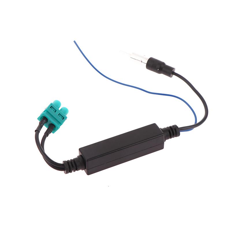 Dual Head FAKRA RF Antenna Converter Car FM Radio Antenna Adapter Head With Amplifier For Volkswagen Touareg/Cayenne