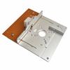 Router Table Insert Plate Made of Aluminium Alloy Featuring Wood Milling Flip Board and Miter Gauge for Router Alignment