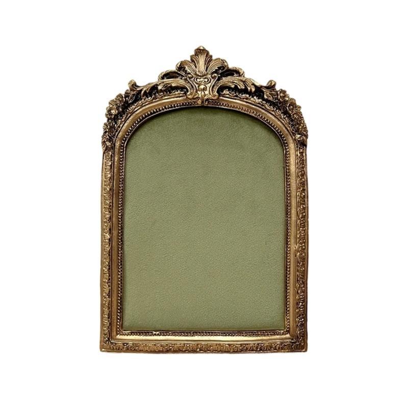 A52E Vintage Inspired Earring Necklace Display Stand Flannel Lined Resin Frame Jewelry Organizers For Home Store Decoration