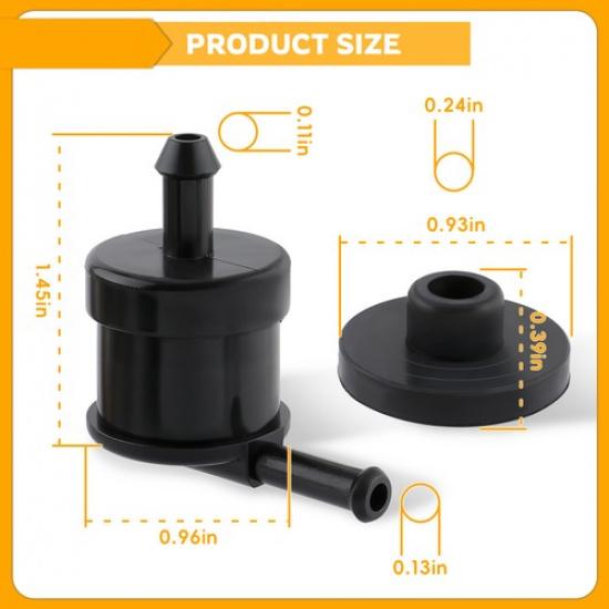 Neues Kraftstoff-Rückschlagventil und Gummitülle Set für Husqvarna 576618101 & 584648201 US