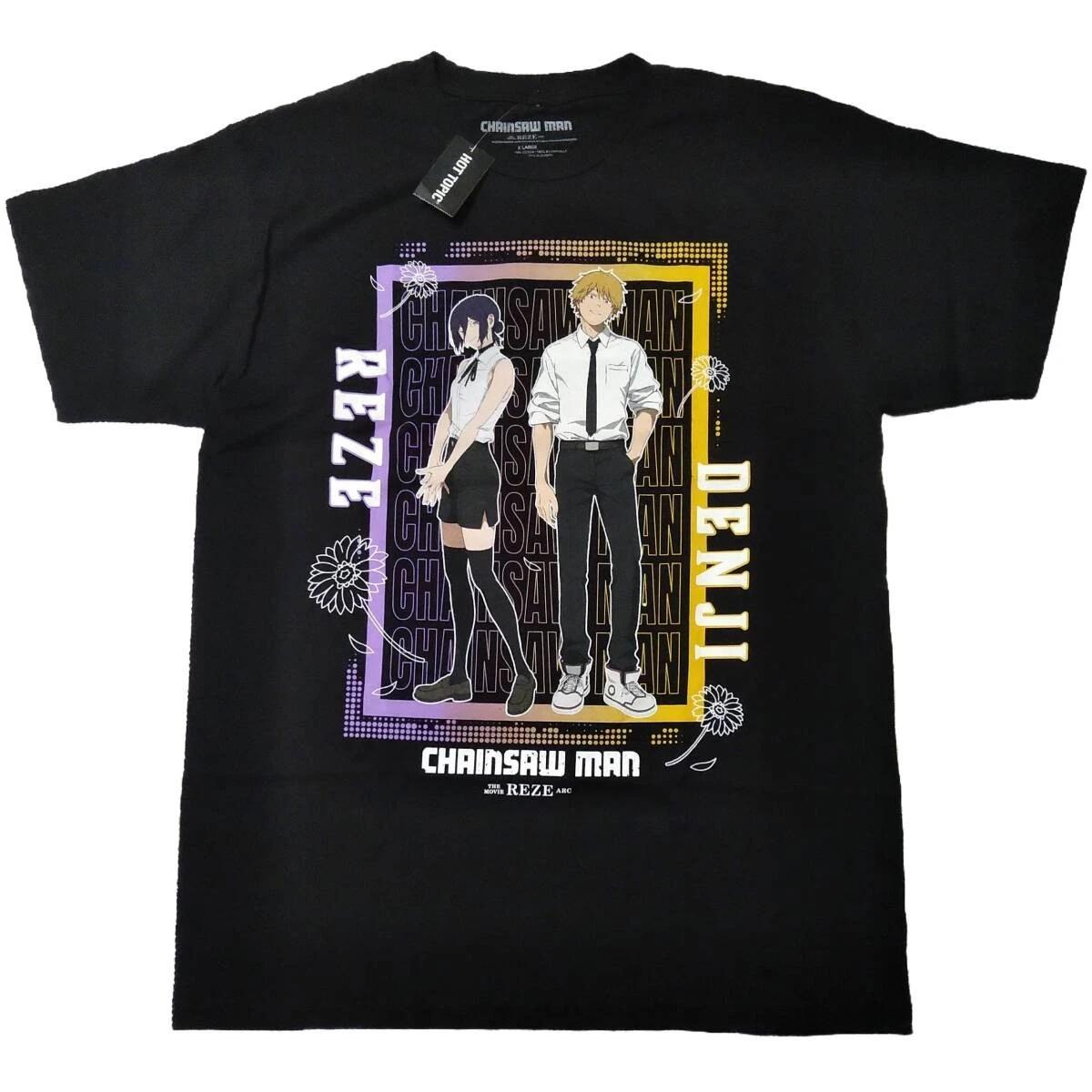 Chainsaw Man Reze Arc Graphic Movie T-Shirt XL Black Anime Tee S