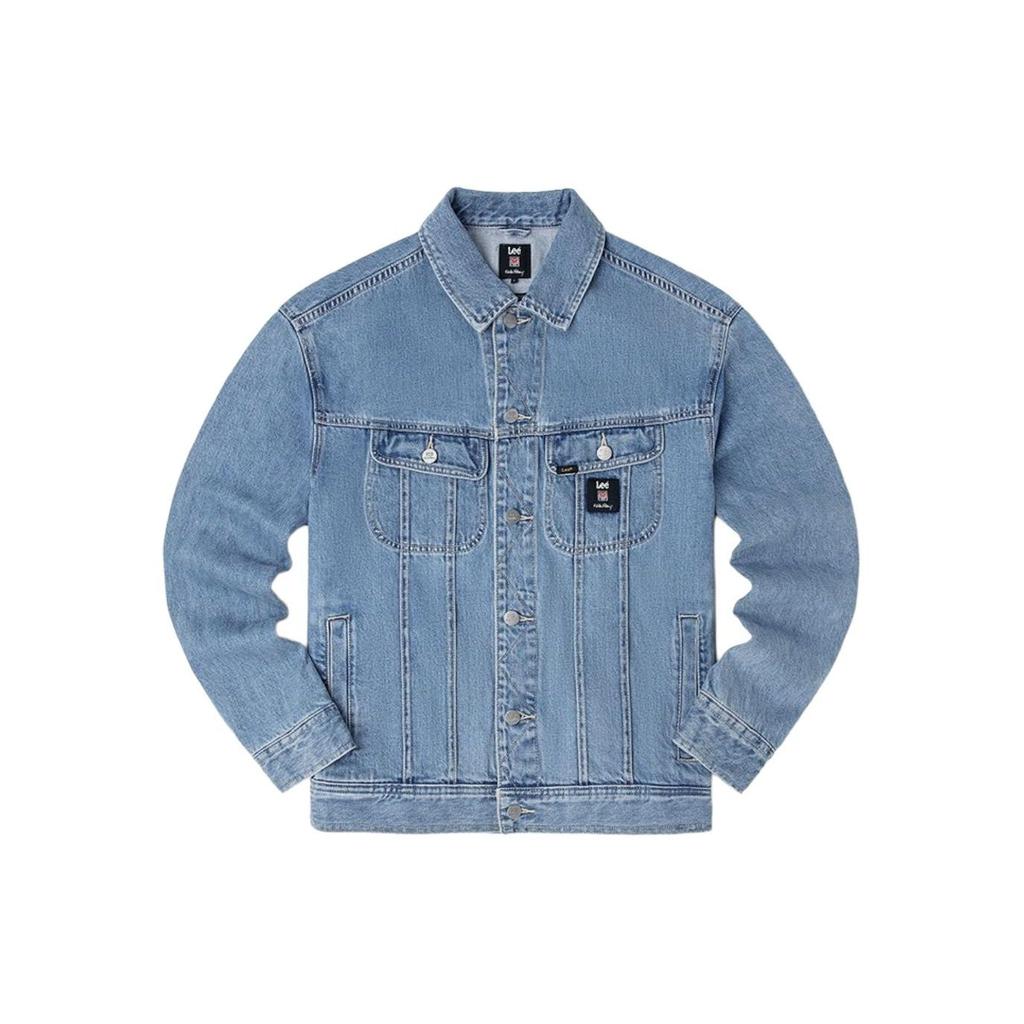 Lee X Keith Haring Collaboration Embroidered Solid Color Denim Jacket Men Jackets Light-Blue LMT0010825DG00F