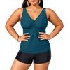 Women's High Waist Tank Top and Swim Shorts Two Piece Swimsuit Set for Summer Beach